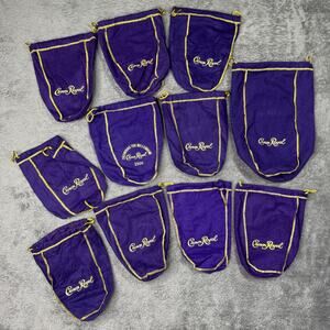 VTG Crown Royale Drawstring Bags of 11 Crowning the Millennium 2000 Bag